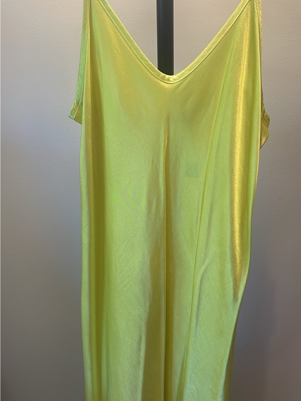 Enza Costa Neon Yellow Slip Mini Dress